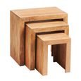 Dakota Nest of Tables - Set of 3 - Light Mango Wood