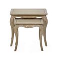 Camille Nesting Table - 2 Tier - French Style - Natural - Limed Oak