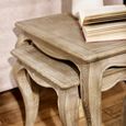 Camille Nesting Table - 2 Tier - French Style - Natural - Limed Oak