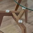 Bryant Nest of 2 Table - Tripod Leg - Round - Natural - Glass and Oak