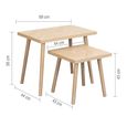 Herringford Oak Nest of Tables - 2 Tier