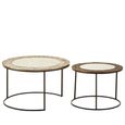 Akola Nest of 2 Tables - Round - Gold
