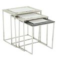 Akola Nest of 3 Tables - Square - Silver
