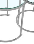Allure Nest of 3 Tables - Round - Glass - Silver Base