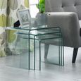 Amalfi Bent Glass Nest of Tables - Set of 3