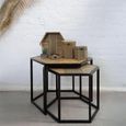 Babita Nest of 2 Tables - Hexagon - Black Metal