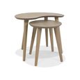 Dansk Scandi Oak Nest of Lamp Tables - Set of 2