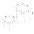 Montreux Nest of Lamp Tables - Grey Washed Oak & Soft Grey