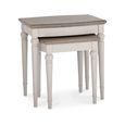 Montreux Nest of Lamp Tables - Grey Washed Oak & Soft Grey