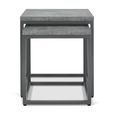 Renzo Zinc & Dark Grey Nest of Lamp Tables - Set of 2