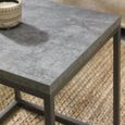 Renzo Zinc & Dark Grey Nest of Lamp Tables - Set of 2
