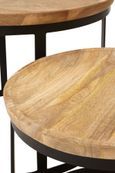 Boho Nest of 2 Tables - Round - Natural Mango Wood