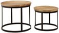 Boho Nest of 2 Tables - Round - Natural Mango Wood