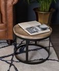 Boho Nest of 2 Tables - Round - Natural Mango Wood