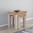 Clarion Nest of Tables - 2 - Oak and Grey