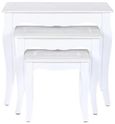 Clearance - Romantic White Wood Nest of 3 Table - FSS15986