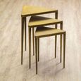 Compo Nest of 3 Tables - Trianglar - Gold Metal