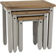 Corona Grey Mexican Pine Nest of 3 Tables