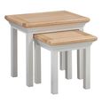 Cotswold Nest of Tables - Set of 2 - Oak and Painted