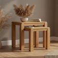 Curve Nest of Tables - Set of 2 - Oak