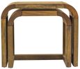 Curved Edge Mango Wood Nest of 2 Tables