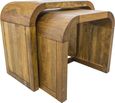 Curved Edge Mango Wood Nest of 2 Tables