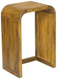 Curved Edge Mango Wood Nest of 2 Tall Tables
