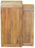 Curved Edge Mango Wood Nest of 2 Tall Tables