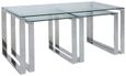 Harry Nest of 3 Tables - Glass and Chrome