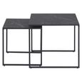 Infinity Nest of Tables - Square - Black Marble Effect - Set of 2