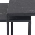 Infinity Nest of Tables - Square - Black Marble Effect - Set of 2