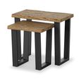 Jersey Nest of Tables - Set of 2 - Industrial Style - Oak