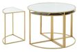 Jolie Nest of Tables - Mirrored with Gold - Round