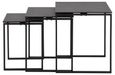 Katrine Nest of Tables - Black Ceramic - Set of 3