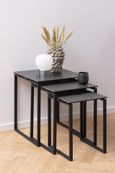 Katrine Nest of Tables - Black Ceramic - Set of 3