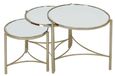 Brookville Nest of Tables - Brass Mirrored - Set of 3