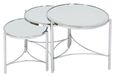 Brookville Nest of Tables - Silver Mirrored - Set of 3