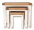 Perth White and Wood Nest of 3 Tables