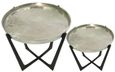 Rohan Nest of Tables - Round - Nickel and Black - Set of 2