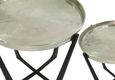 Rohan Nest of Tables - Round - Nickel and Black - Set of 2