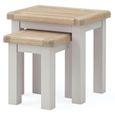 Salcombe Nest of Tables - Set of 2 - Grey Oak