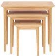 Selene Oak Nest of 3 Tables