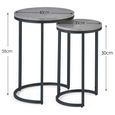 Staten Nest of Tables - Set of 2 - Round - Concrete