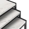 Tribeca Nest of Tables - Set of 3 - White Marble Effect