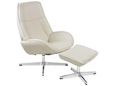 Clearance - Bordeaux Balder Cream Leather Swivel Recliner Chair - FSS14130
