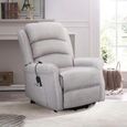 Baxter Electric Recliner Chair - Hebe Natural Textured Chenille