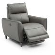 Brooke Electric Recliner Armchair - Grey Leather
