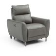 Brooke Electric Recliner Armchair - Grey Leather