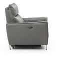 Brooke Electric Recliner Armchair - Grey Leather