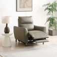 Brooke Electric Recliner Armchair - Taupe Leather